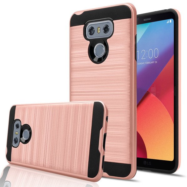 Wholesale LG G6 Armor Hybrid Case (Rose Gold)